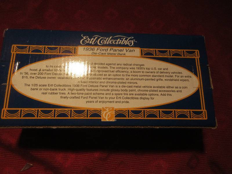 1936 FORD PANEL VAN DIECAST BANK
