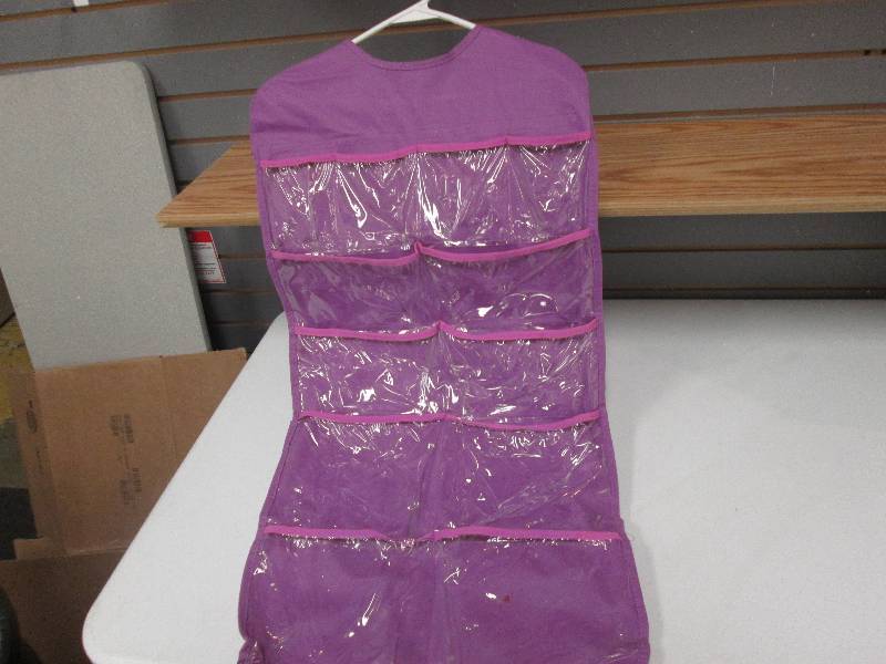 Two sided purple shoe organizer...