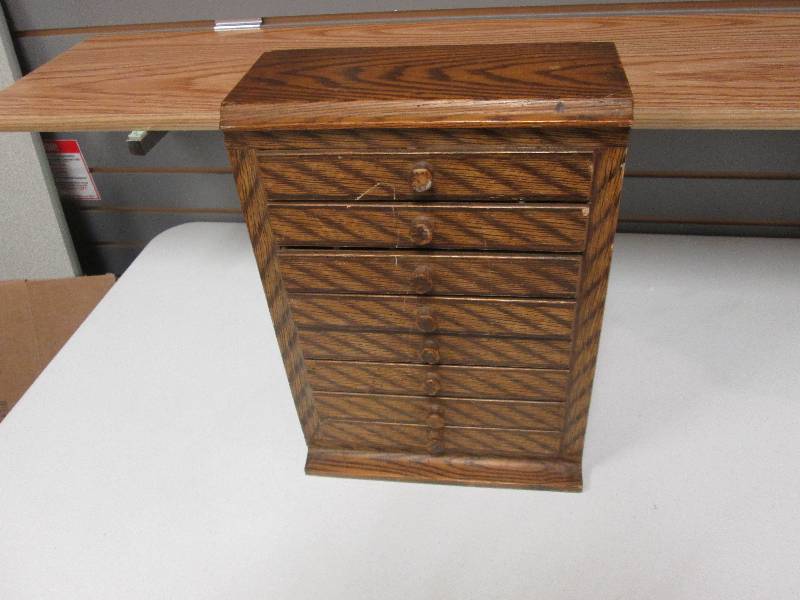 Wooden shop organizer with full dra...