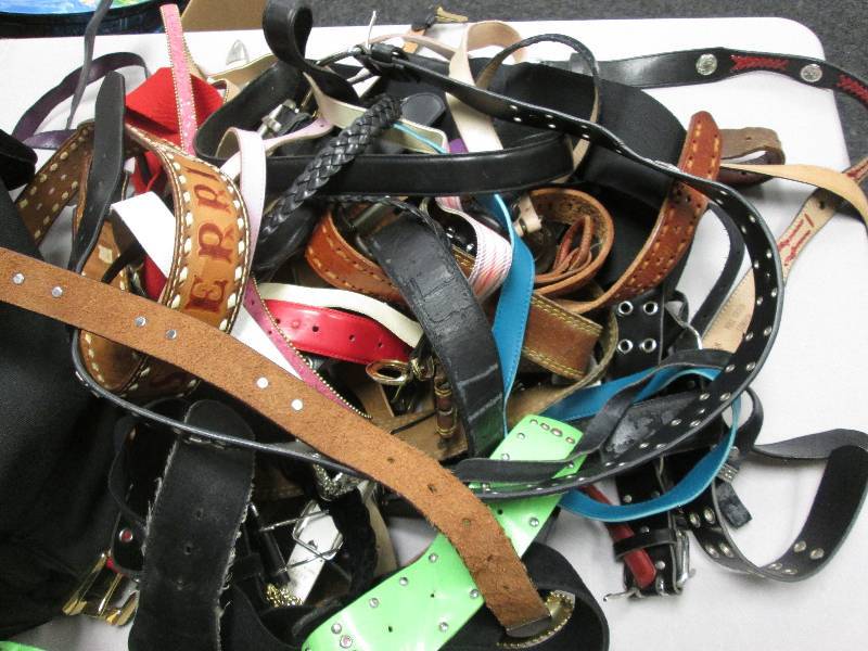 Extra large lot of assorted belts i...