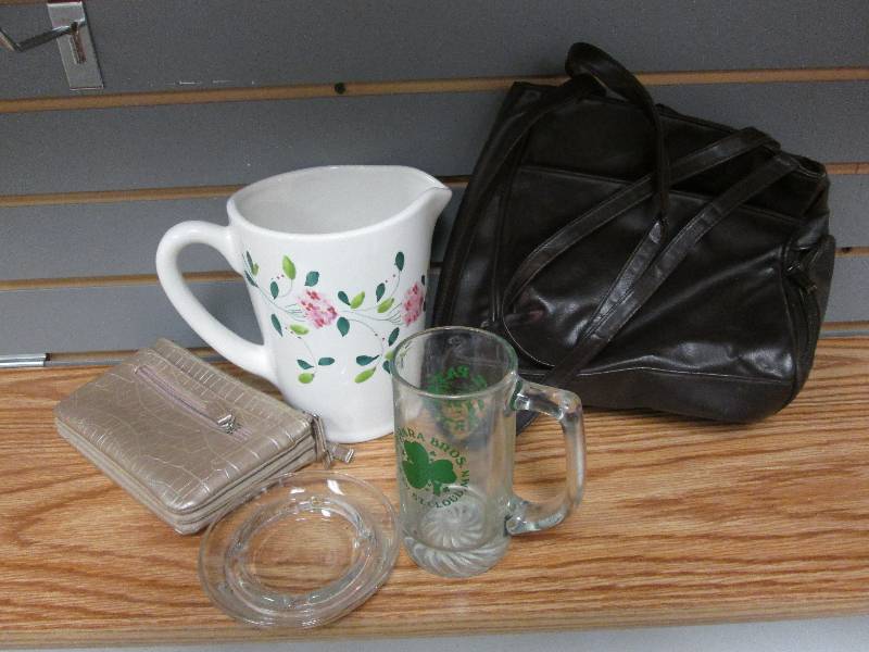 Brown purse, Tan clutch, mug, beaut...