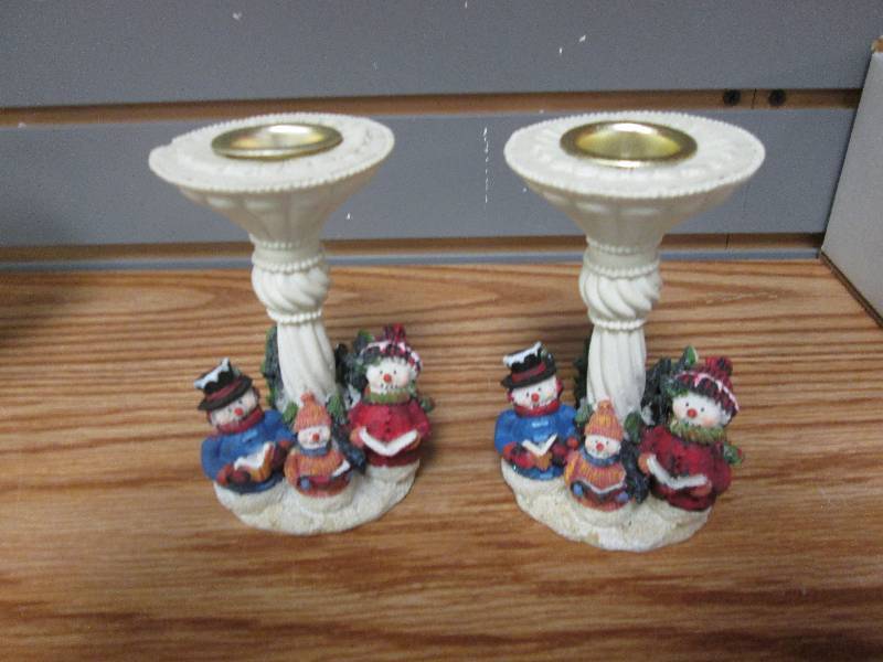 1 pair Holiday candle holders...