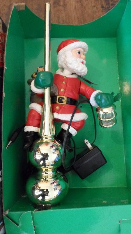Santa Lighted Animated Tree Topper