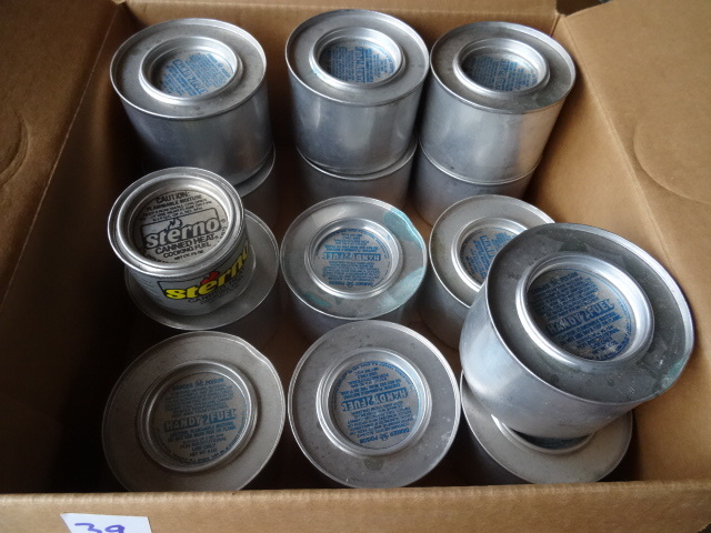 lot 39 image: Box of Sterno Containers