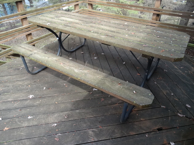 lot 91 image: Picnic Table, Metal Framed