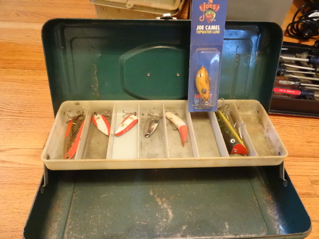 lot 136 image: Metal Tackle Box with Misc Lures