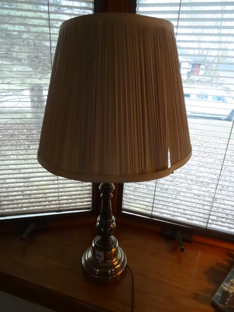 lot 146 image: Brass Lamps Table