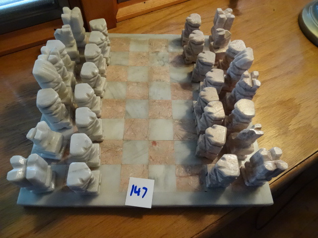 lot 147 image: Marble Chess Set