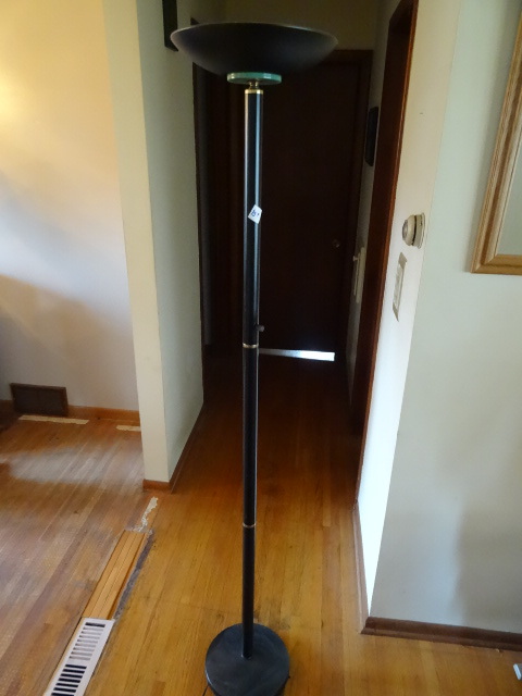 lot 159 image: Black Halogen Floor Lamp