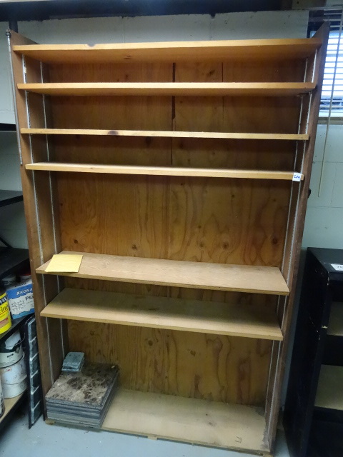 lot 209 image: Home Made Wood Shelving Unit