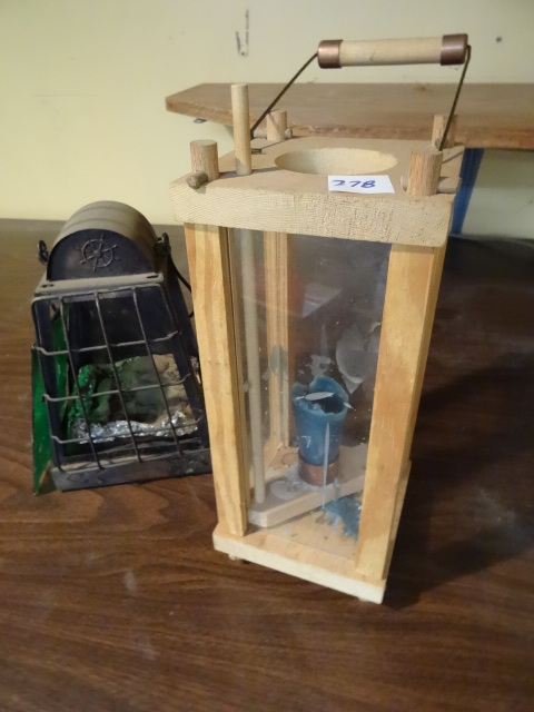 lot 278 image: 2 Hurricane Lanterns
