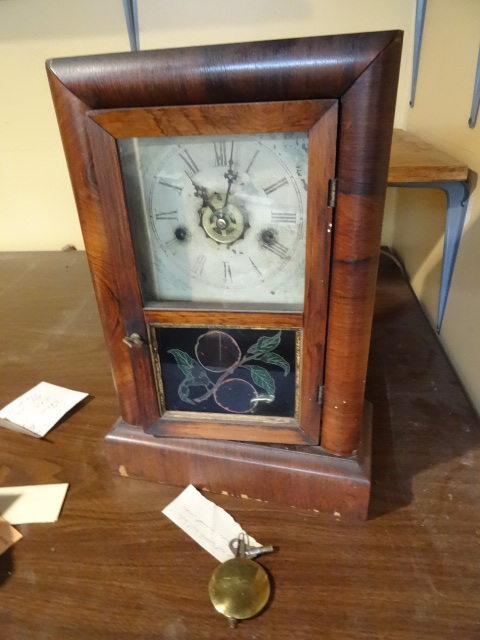 lot 279 image: 8 Day Mantel Clock Antique