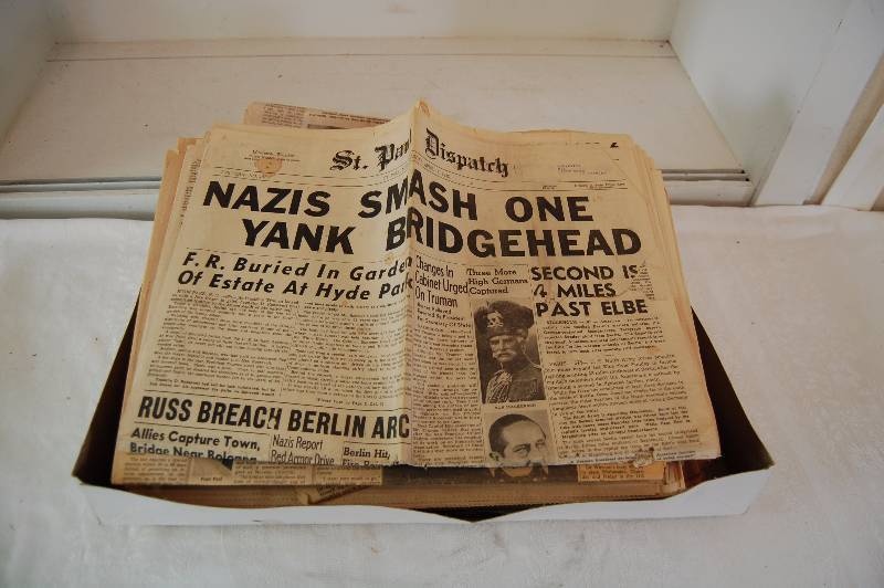 lot 80 image: Vintage Newspapers with Historic Significance