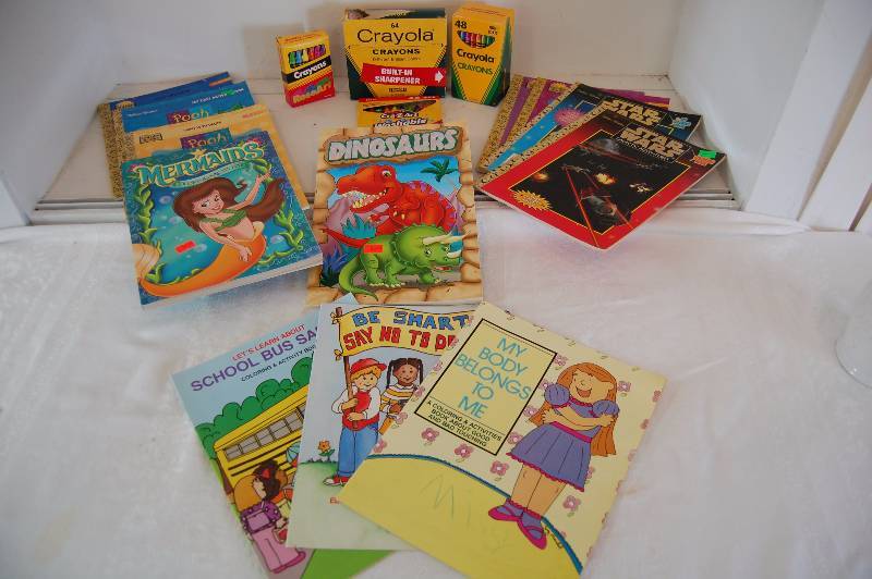 lot 93 image: Coloring Books and Crayons