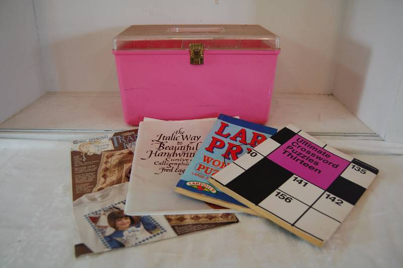 lot 92 image: Activity Books, Calligraphy Book, and a Sewing Case