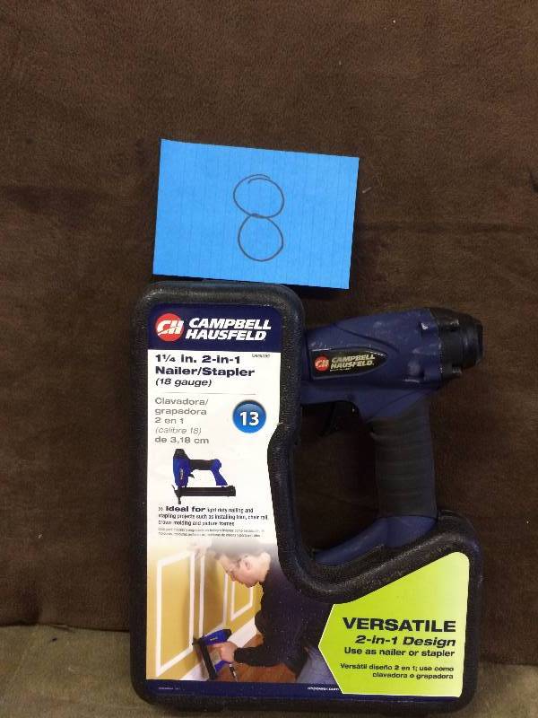 Campbel Hausfeld 1 14 in 2 in 1 nailer stapler