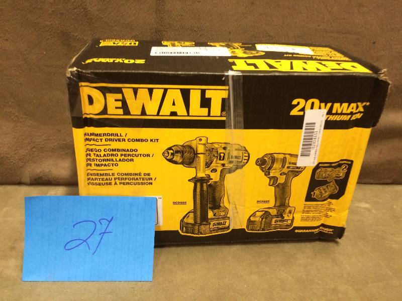 Dewalt 20 Volt Hammer Drill and Impact Combo