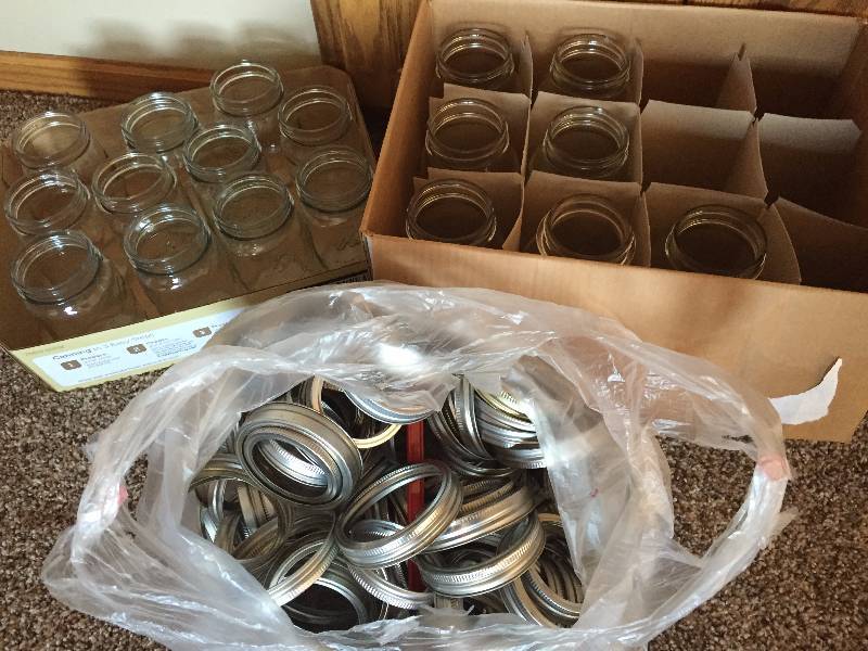 lot 34 image: Lot Of Canning Jars with Lids