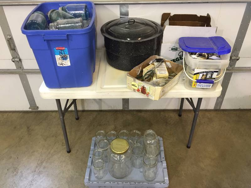 lot 152 image: Large Lot of Canning Supplies