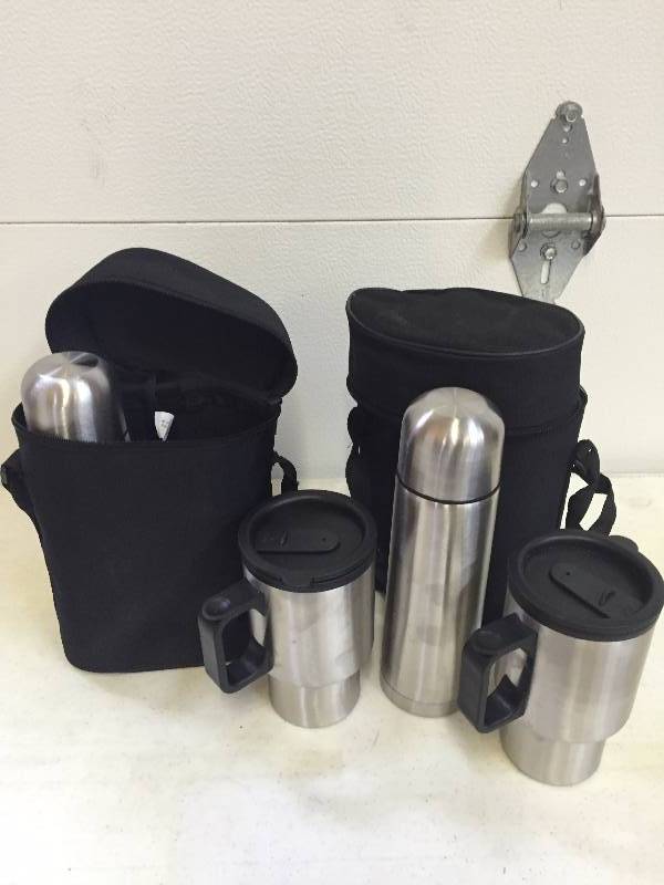 lot 160 image: Traveling Thermos & Cup Set