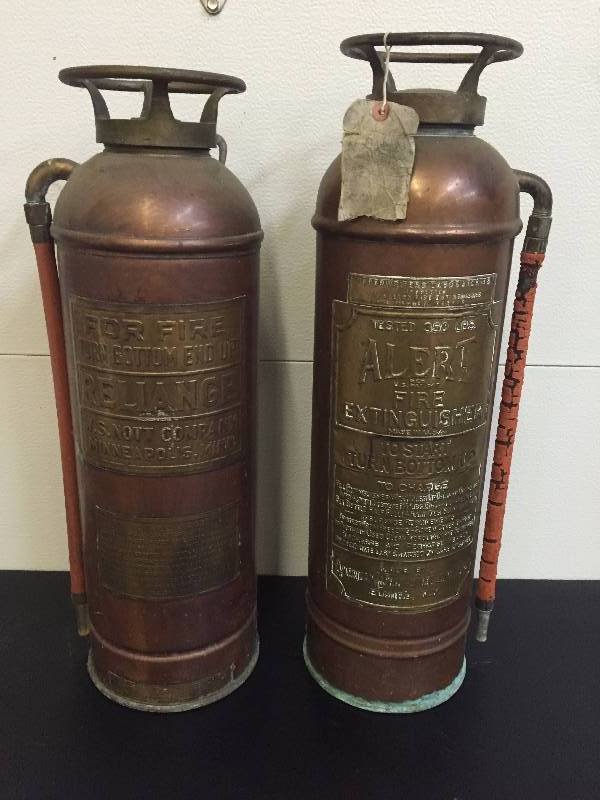 lot 186 image: Large Vintage Fire Extinguishers