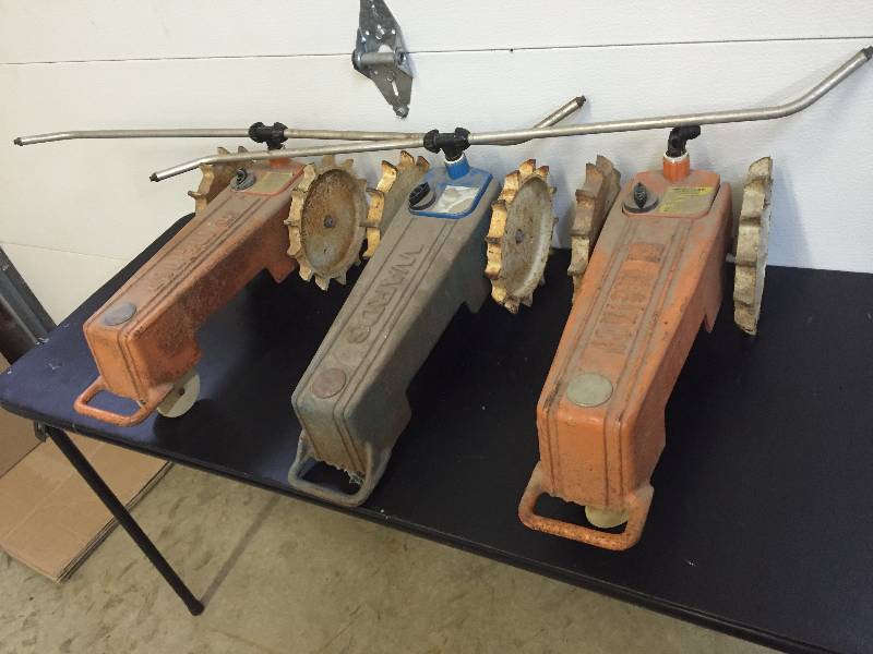 lot 191 image: Vintage Cast Iron Self Moving Tractor Watering Sprinkler