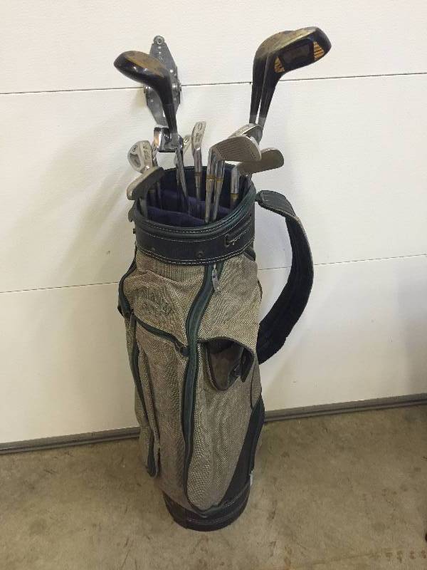 lot 197 image: Variety of Wilson Golf Clubs and Bag