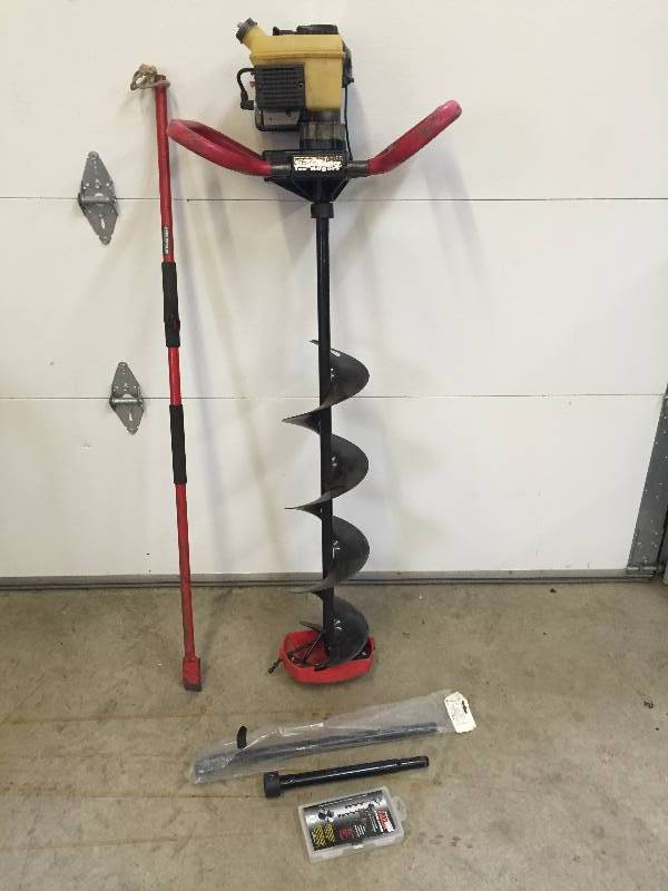 lot 249 image: Strikemaster Gas Ice Auger with Parts and Ice Breaker