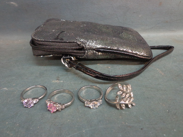Rings and small handbag