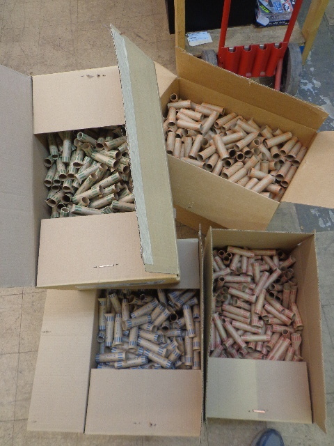 4 boxes of preformed coin wrappers