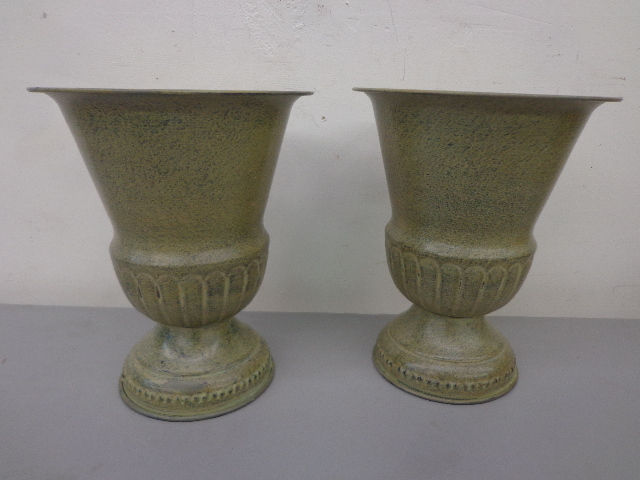 2 Metal Planters