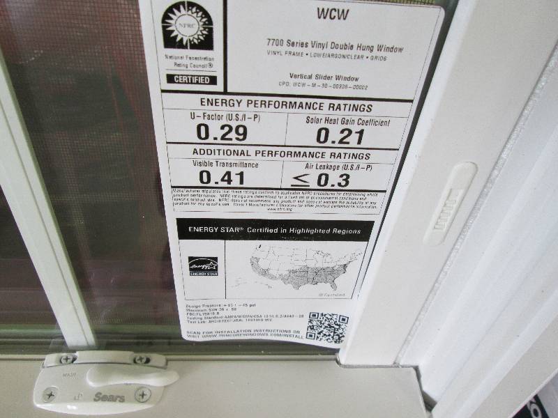 lot 154 image: White Vinyl Window - Brand New