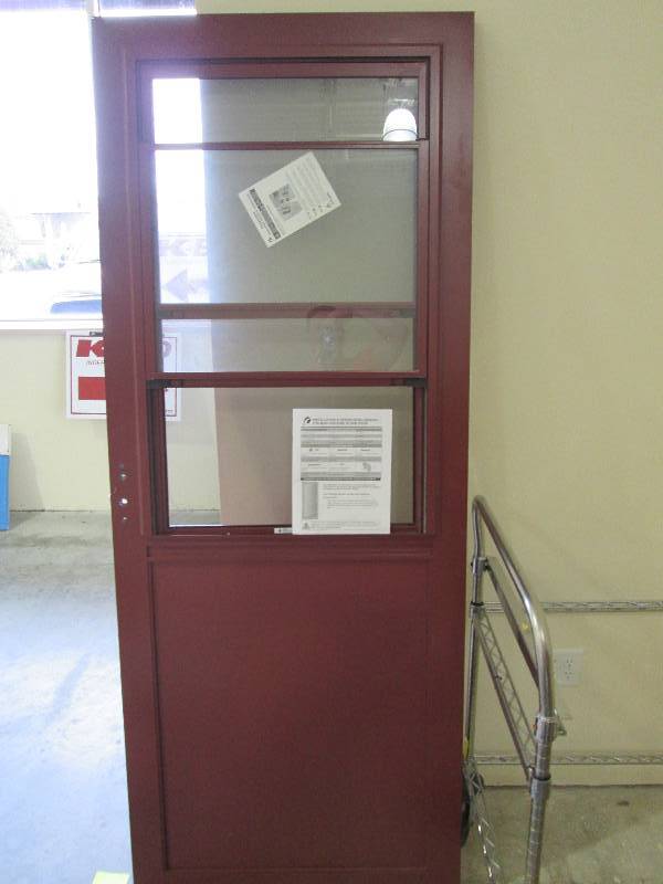 Storm Door Provia Burgundy Brand New Brand New Building