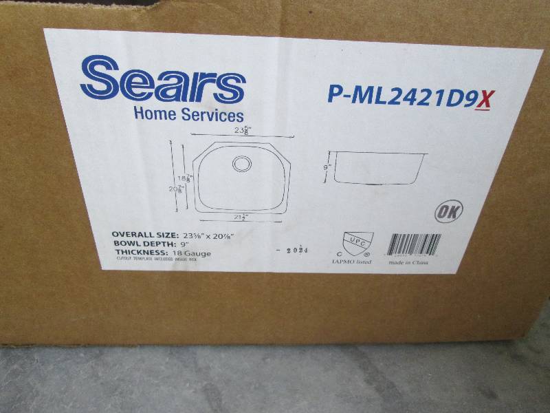lot 179 image: Stainless Steel Sink - Brand New
