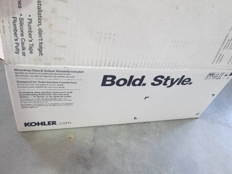 lot 182 image: Kohler Bathroom Sink - Brand New