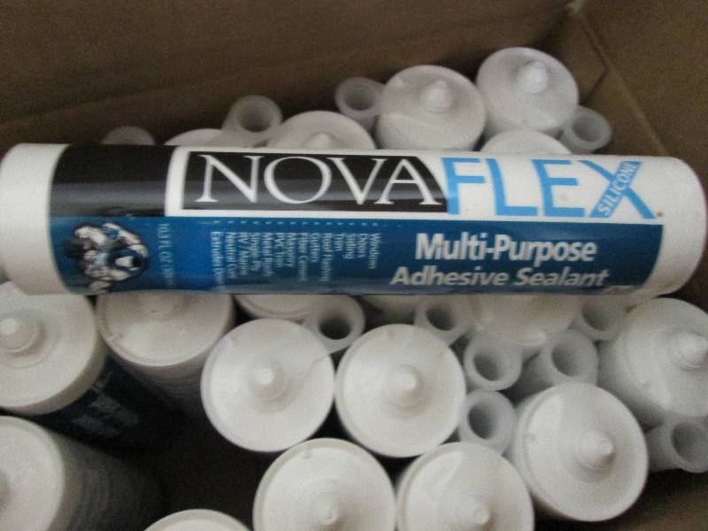 lot 169 image: Nova Flex Silicone Sealant - multi purpose - case of 23 - white