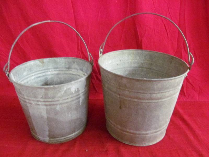 lot 55 image: Galvanized Pails
