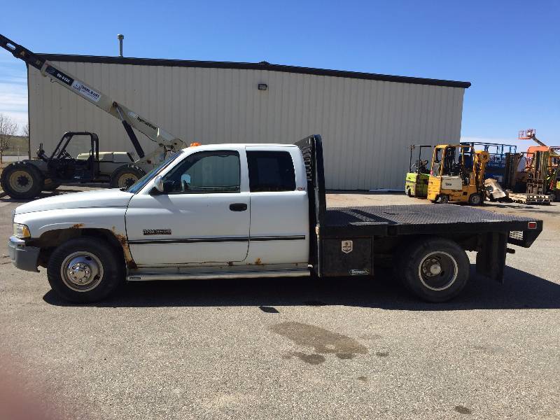 1995 DODGE 5.9L CUMMINS DIESEL 1 TON EXT DUALLY WITH FLAT BED