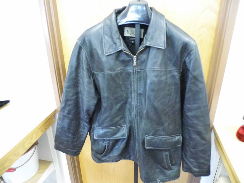 Leather Jacket, John Deere Blanket & Misc