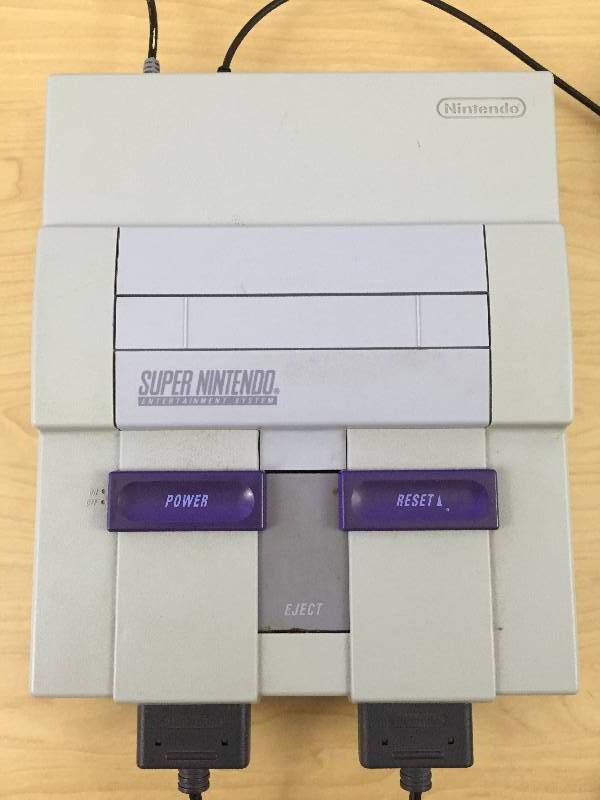 lot 5 image: Vintage Super Nintendo NES Game Gaming Entertainment System Control Deck Model # SNS-00, 2 Controllers, Power & Converter Units Plus 4 Games All Plugs Cords Needed Plug In & Play - Works Great See YouTube Older Than Nintendo 64