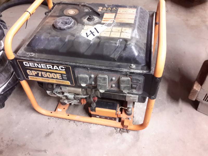 lot 41 image: Generac GP7500E Generator