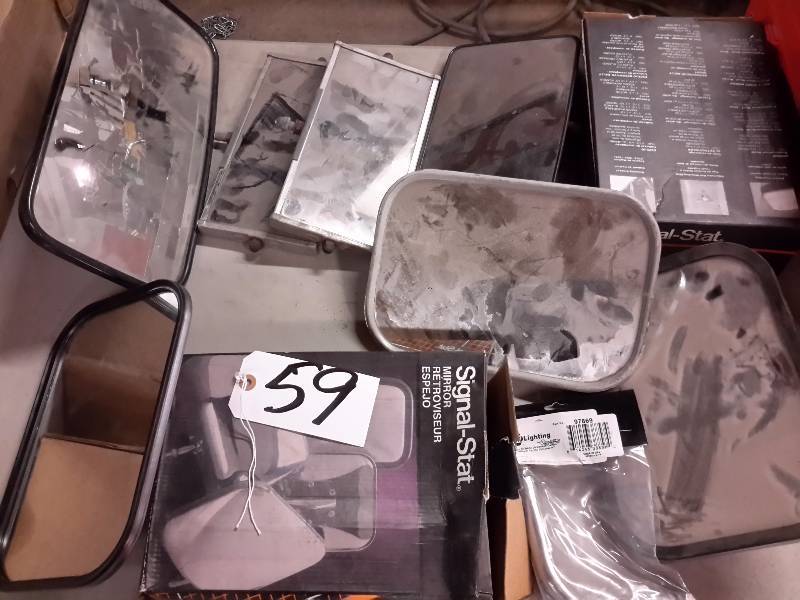 lot 59 image: Lot of Misc. Vehicle Mirrors.  Some SETS in this one