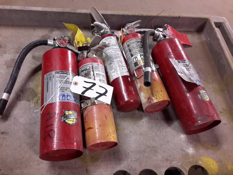 lot 77 image: 5 Fire Extinguishers