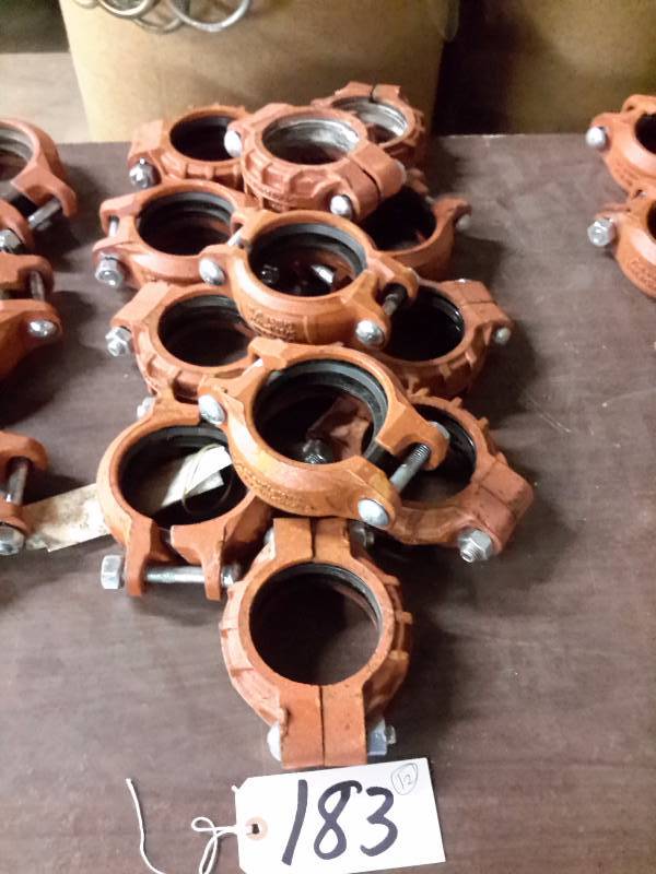 lot 183 image: 12, 3in Victaulic Clamps