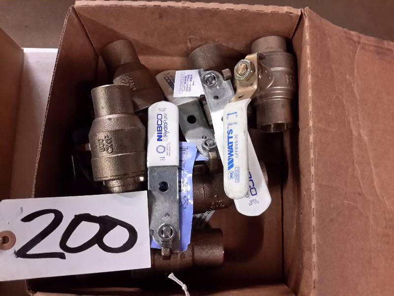 lot 200 image: NIBCO, HYDRAPURE Valves..See picture tag