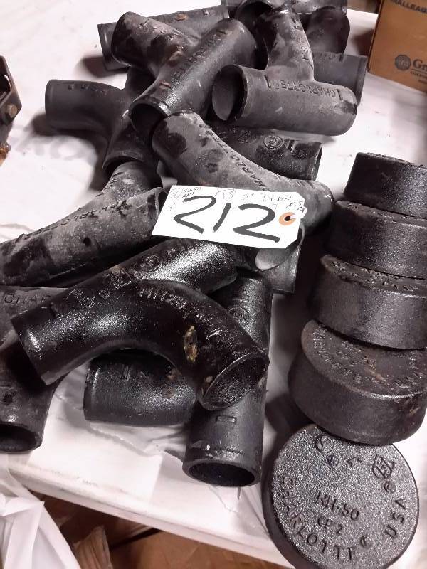 lot 212 image: 4, KH50 4in sanitary pipe  13, 2in Sanitary Drain Ts.. ALL NSF