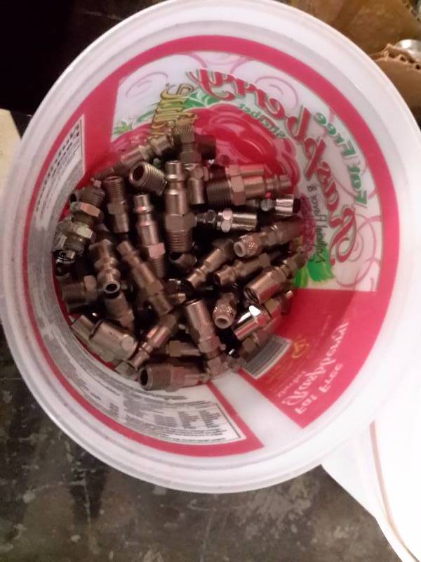 lot 157 image: Misc Stainles Steel Fittings..  2 Pails
