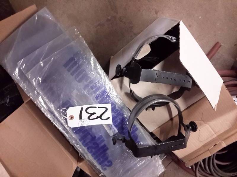 lot 231 image: 13, Head gear and face shields