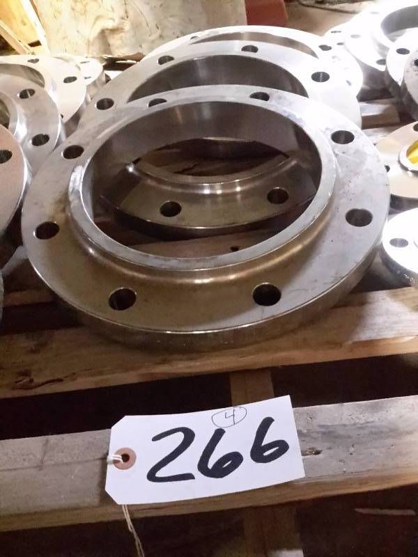 lot 266 image: 3, Large Stainless steel flanges.. See closeup of edge for type