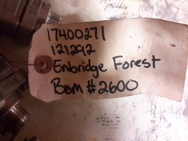 lot 270 image: Swagelok, Valves as shown.  See photo of written tag for type